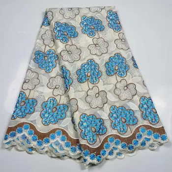 

Swiss lace fabric 2019 heavy beaded embroidery African lace fabrics dry cotton Swiss voile lace in Switzerland With stones