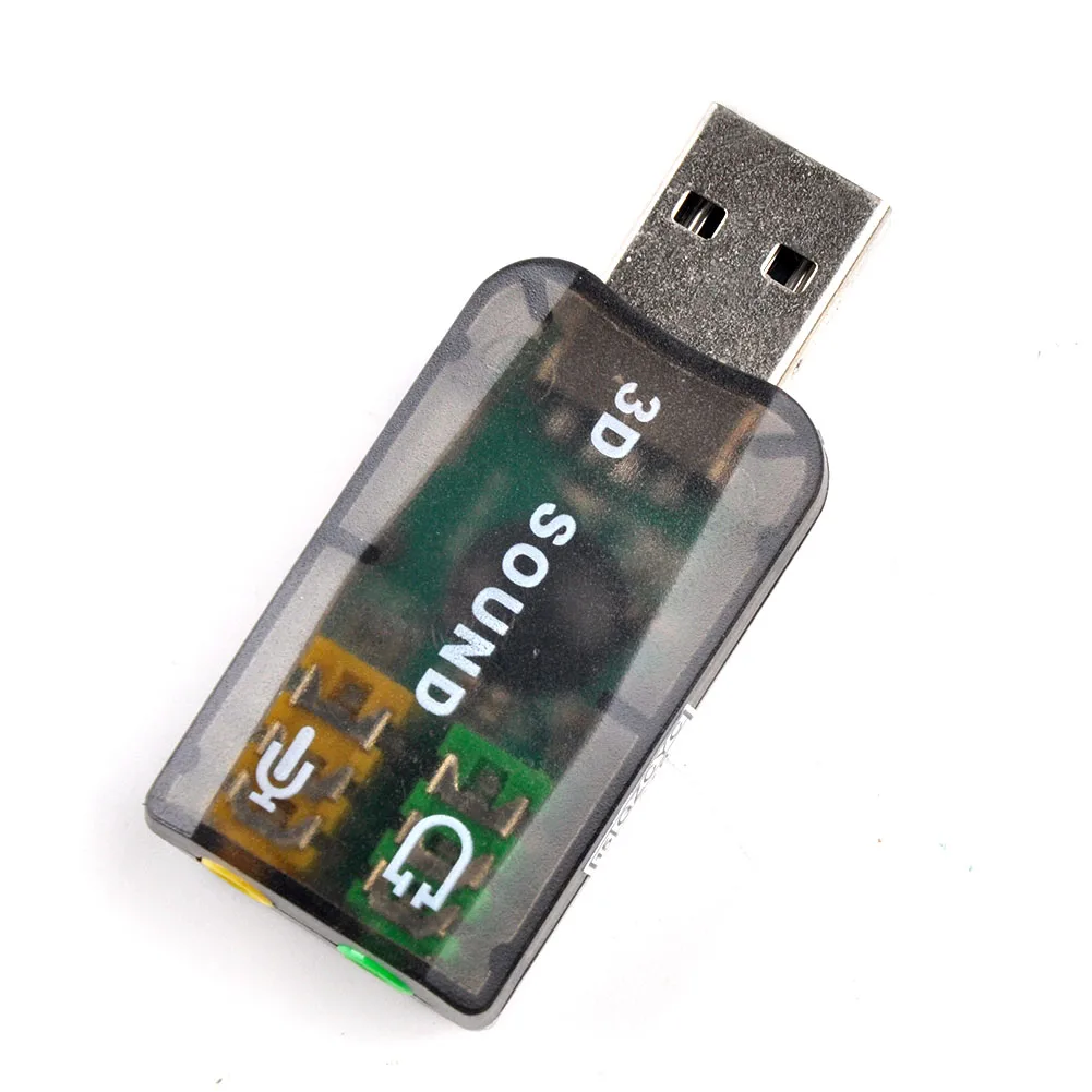 Профессиональное аудио практичный USB порт случайный цвет портативный компьютер аксессуары внешняя настольная звуковая карта