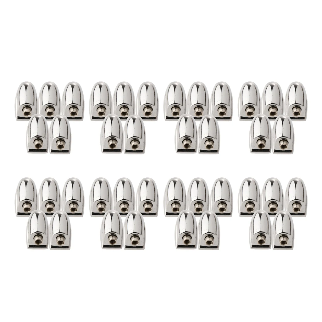 40Pcs Drum Set Lugs Ear Claw Hooks Connectors Musical Instrument DIY Part Silver