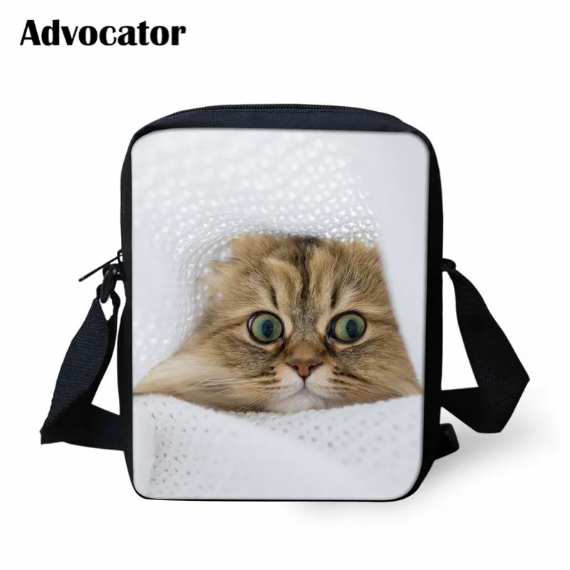 ADVOCATOR BAG Милые сумки-мессенджеры с 3D изображением кота для девочек, сумки через плечо для подростков, дизайнерские сумки для женщин, ручная сумка, Детская плечевая сумка Mochila - Цвет: ADVOCATOR BAG