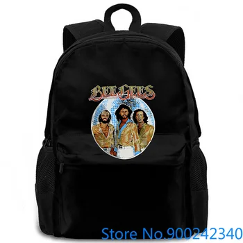 

New Bee Gees DISCO BALL Black women men backpack laptop travel school adult student