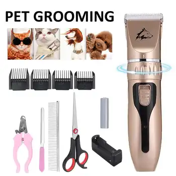 

Rechargeable Professional Hair Clipper Pet Ca Dog Rabbit Hair Trimmer Dog Hair Clipper Grooming Shaver Set Pets Haircut Tool