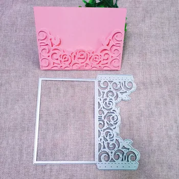 

Flower Envelope Card Metal Cutting Dies Scrapbooking Stencil Template for Embossing Paper DIY Album Craft Gift Cards Making
