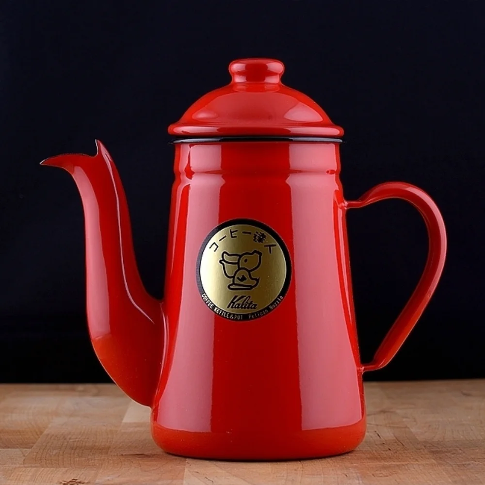 Япония Kalita 1L эмаль кофе капельница горшок кран рот чайник кофейник бариста