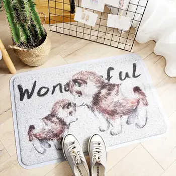 

Bathroom Mat Nordic Style PVC Kitchen Dining Room Floor Bedroom Floor Mat Mat Alaska Home Decoration Sofa Repeatable