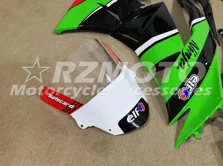 Литьевая Форма ABS обтекатель комплект подходит для Kawasaki ZX6R 2009 2010 2011 2012 Обтекатели ZX-6R 09 10 11 12 ниндзя 636 зеленый черный
