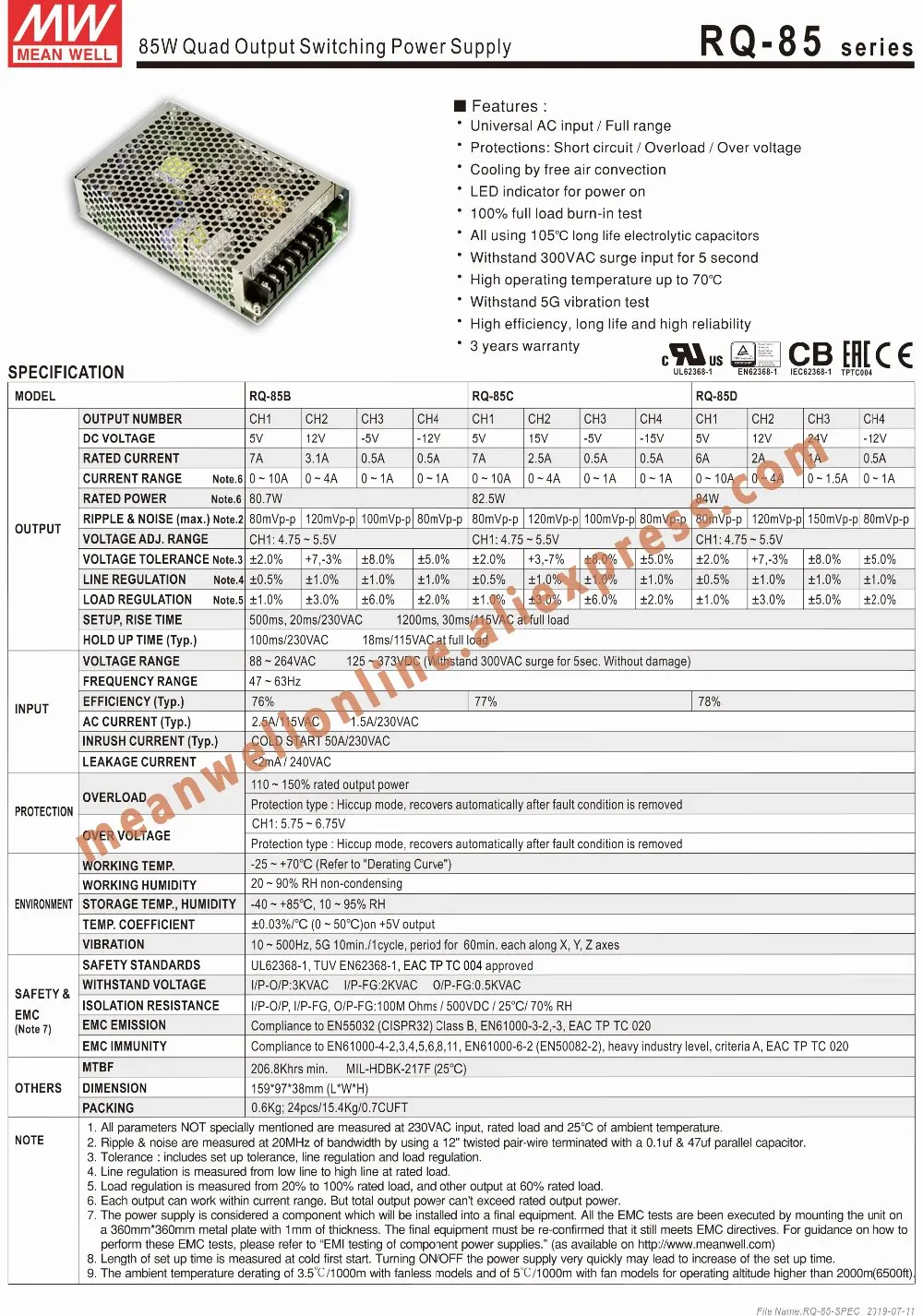 w quad output fonte de alimentação de
