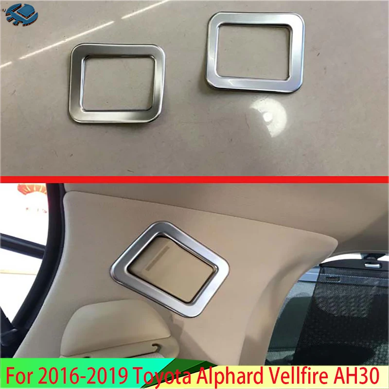 For 2016-2019 Toyota Alphard Vellfire AH30 Car Accessories Abs Chrome Trim for seat belt frame in rear box | Автомобили и