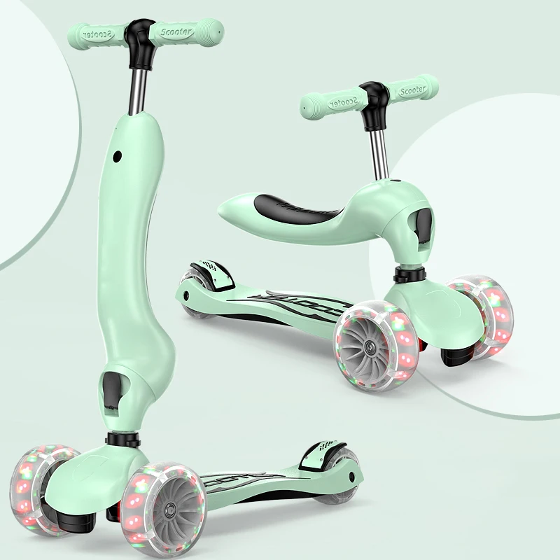 Skup Dzieci skuter samochód dla dzieci 2 6 lat skater Surf skuter koło odbłyskowe składane 2 w 1 skuter chodzik dla dzieci zabawki na zewnątrz