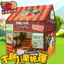 Печатный детский тент для мужчин и женщин-детская игровая палатка принцессы десерт фруктовый тематический магазин