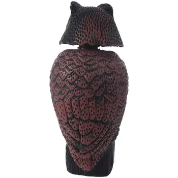 

Large Realistic Owl Decoy Rotating Head Weed Pest Control Crow Scarecrow