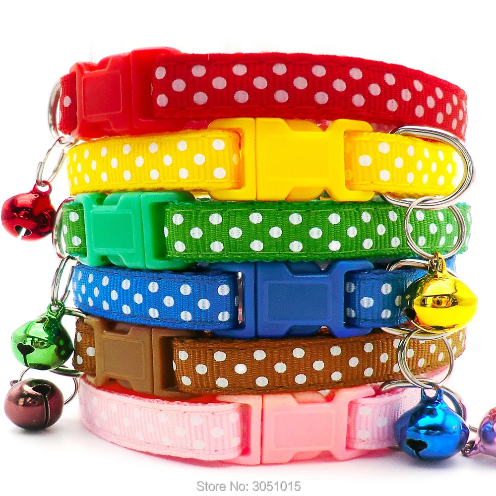 Wholesale 24Pcs With Bell Collars Delicate Safety Casual  Dog Collar Neck Strap Fashion Adjustable Camo Bell Pet Dog Collar