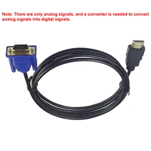Câble convertisseur HDMI vers VGA HD de 3m, câble adaptateur USB mâle, Audio, vidéo, pour HDTV, moniteur d'ordinateur, TV