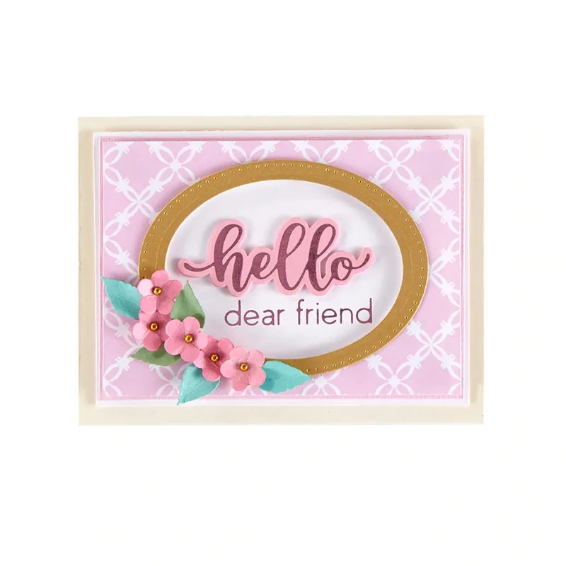 Word Hello Metal Hot Foil Plate for Scrapbooking and Card Making New Dies