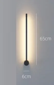 Скандинавский минималистичный современный прикроватный светильник для гостиной, спальни, линейные настенные светильники, индивидуальный Креативный светодиодный настенный светильник для коридора - Цвет абажура: 65CM