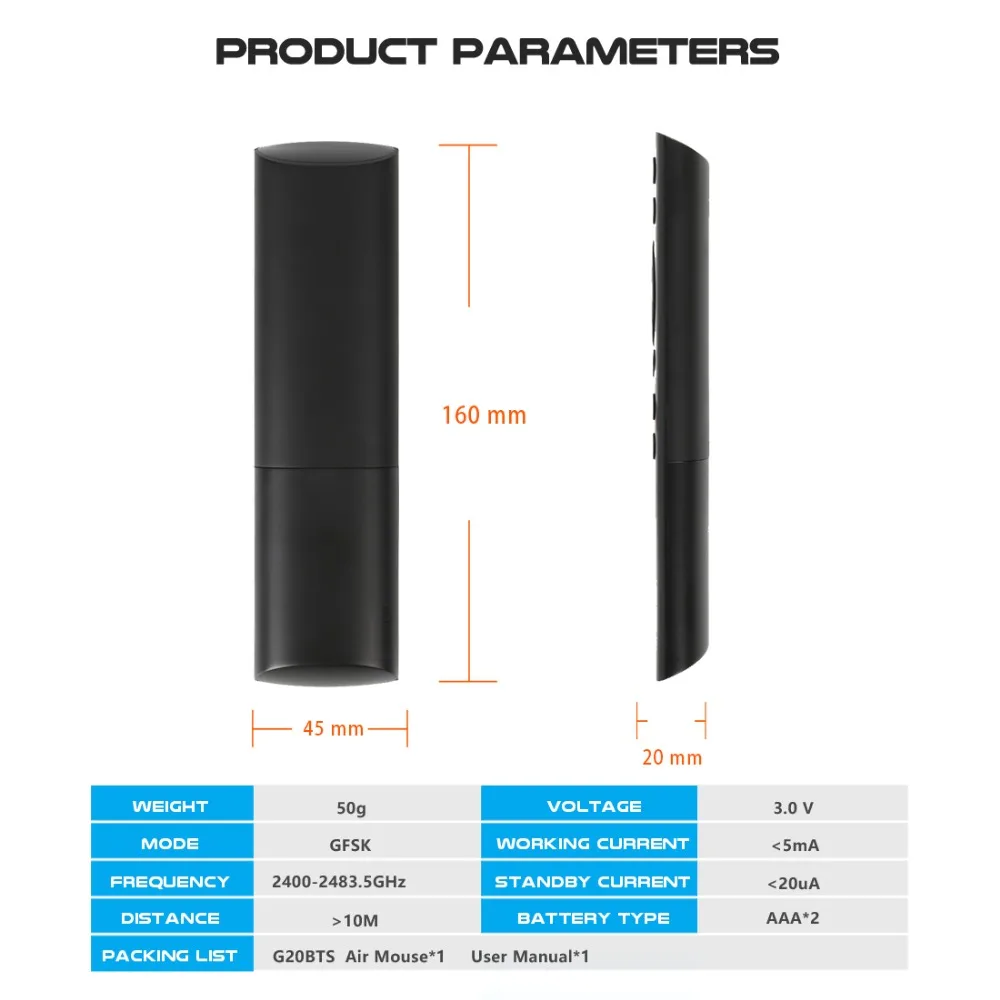 G20BTS bluetooth air mouse-d10