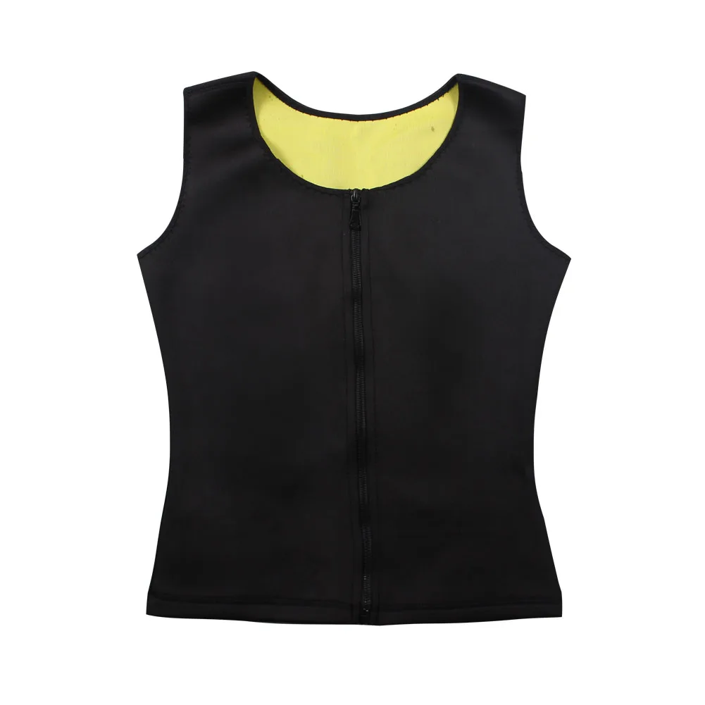 Новый жилет с эффектом сауны костюм молния спереди неопрен талии тренажер Топ