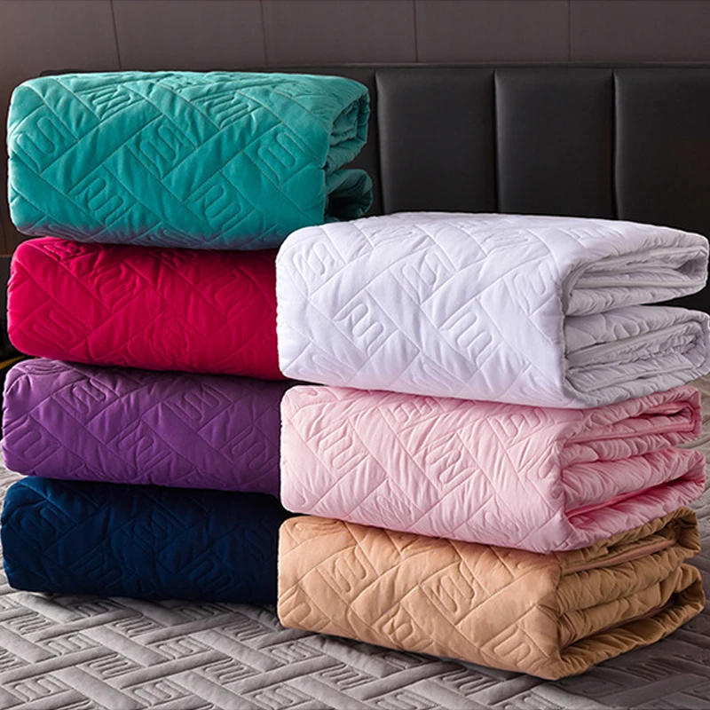 Стеганое покрывало для кровати на молнии нескользящее 8 цветов | Дом и сад
