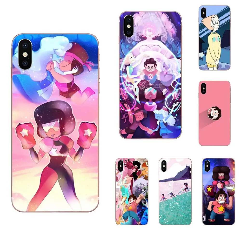 

Lovely Phone Case Steven Universe Animated Tv Series For Apple iPhone 4 4S 5 5C 5S SE 6 6S 7 8 Plus X XS Max XR