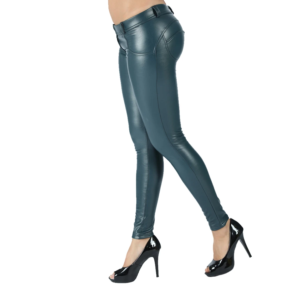 sexy girl in leather leggings