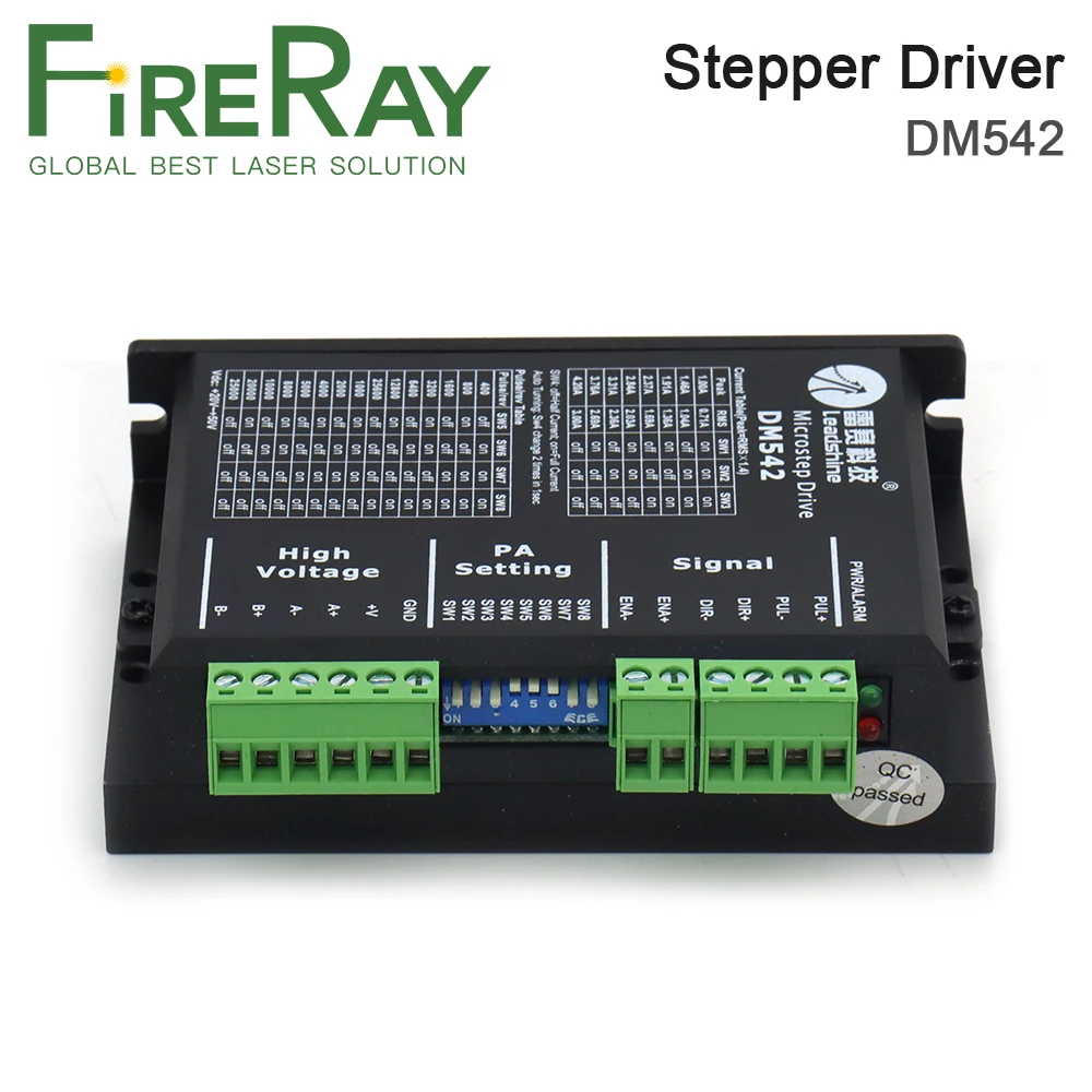 FireRay Leadshine 2 Фаза аналоговый шаговый двигатель драйвер DM542 контроллер для Co2