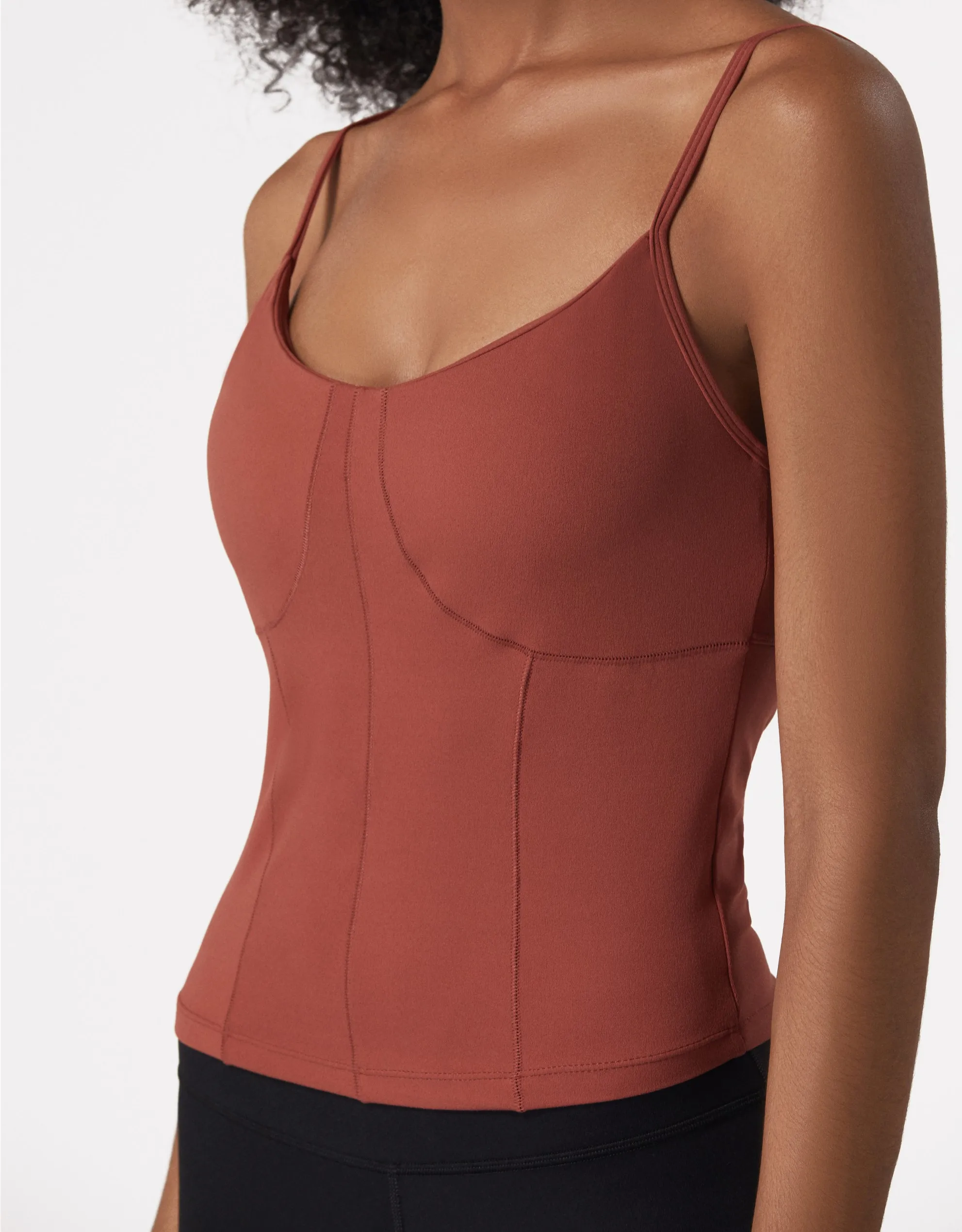 brown red tank Женский спортивный бюстгальтер для йоги, тренажерного зала, комплект с леггинсами, спортивный костюм, бюстгальтер для фитнеса и тренировок со съемной обивкой, ткань телесного цвета, дышащий, быстросохнущий, Goo - Цвет: brown red tank
