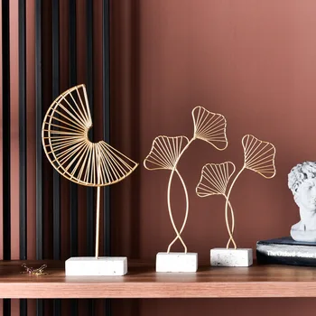 

Nordic Minimalist Ginkgo Leaves Fan-shaped Tabletop Ornaments Creative Photography Props Modern Home Decoration Accessories