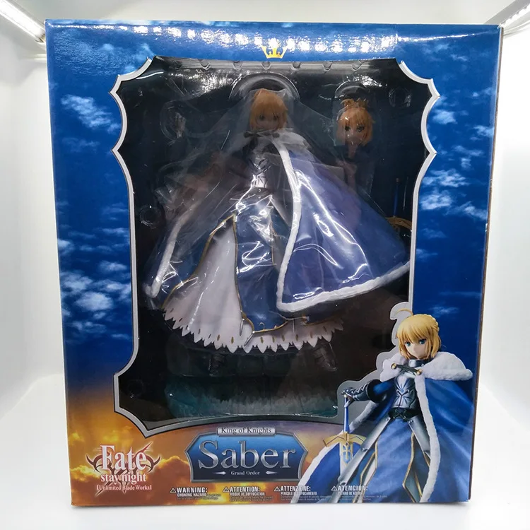 King of night saber 26 см аниме фигурка Fate/stay Night Saber Knight Ver Grand Order Bule пальто Коллекционная модель куклы