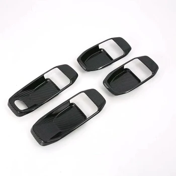

Inner Cover Trim Door Handle Decor For Jeep Wrangler JL 18-19 4pcs Car Black
