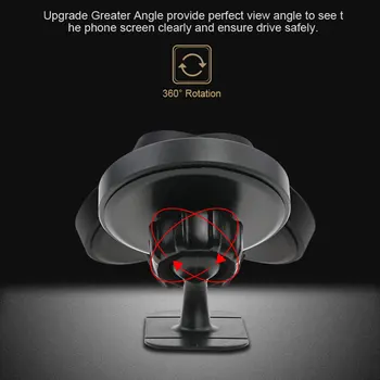 

Strong Magnetic Clock Mobile Phone Bracket 360 Degree Rotatable Instrument Panel Paste Type Universal Navigation New Bracket