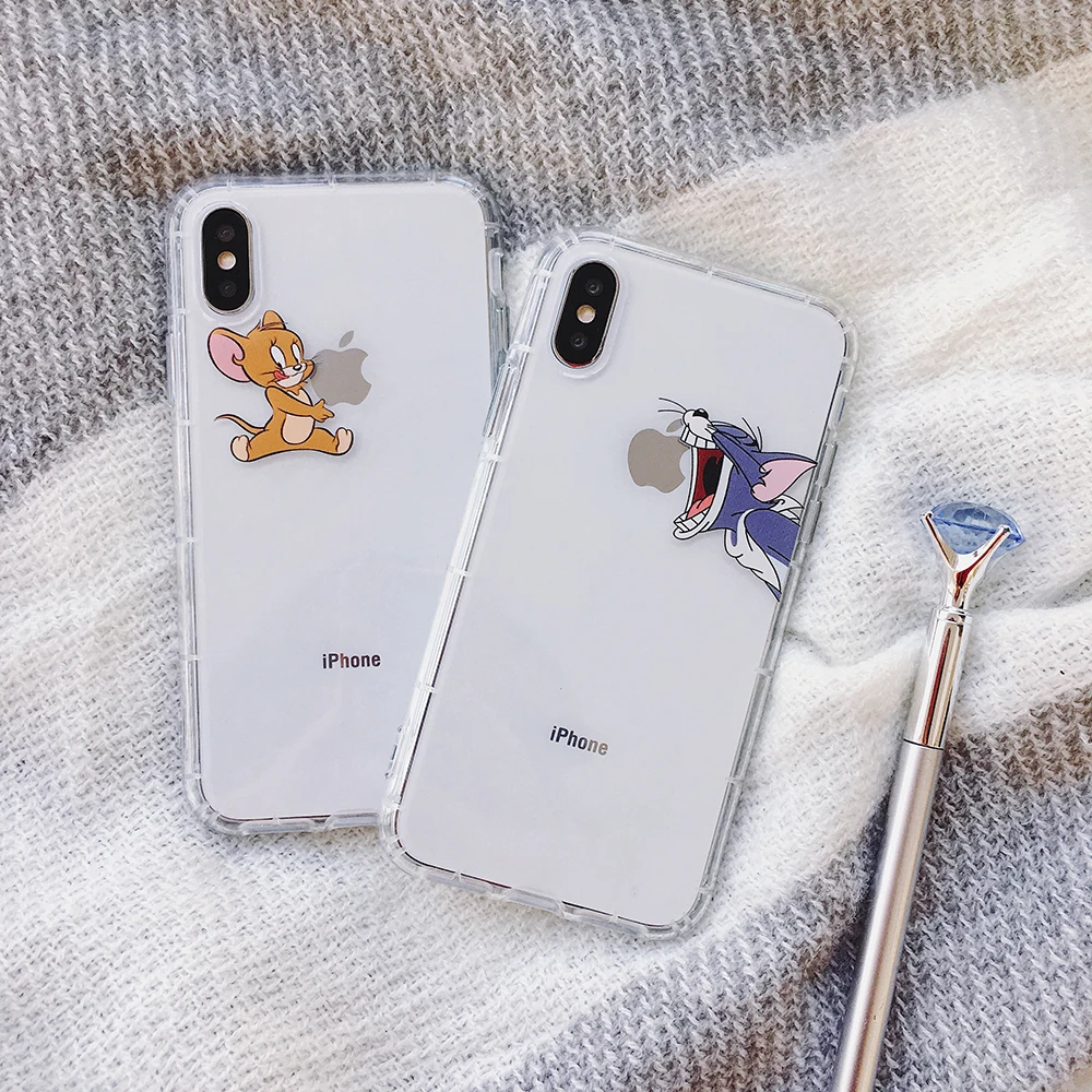 

Cartoon Cute mouse cat Print Soft TPU Cases For iPhone 6S 8 7 6Plus Matte Back Coque For iPhone X 11 Pro XS Max XR Phone Case