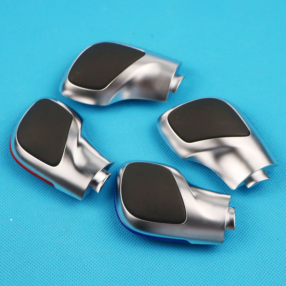 Blue Red Modification Chrome Matte Gear Shift Knob Dsg Cover Cap For Vw
