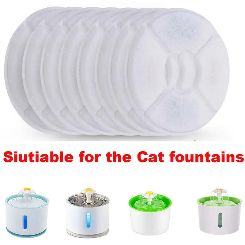 

Replaced Activated Carbon Filter For Cat Water Drinking Fountain Filters Flower For Pet Dog Round Fountain Dispenser 4/8/12pcs