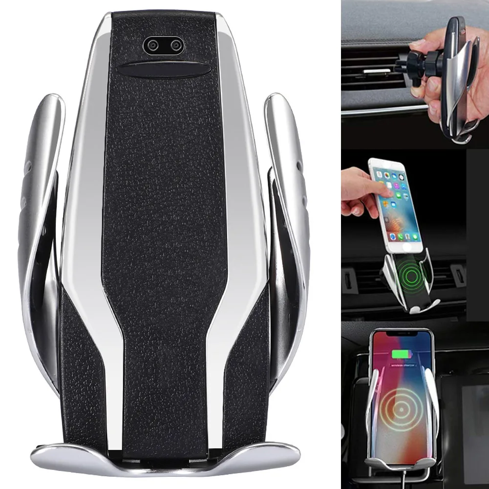

Universal Mobile Phone Charger Wireless Car Charger Mount Holder 10W Infrared Induction Automatic Clamp for iPhone Samsung