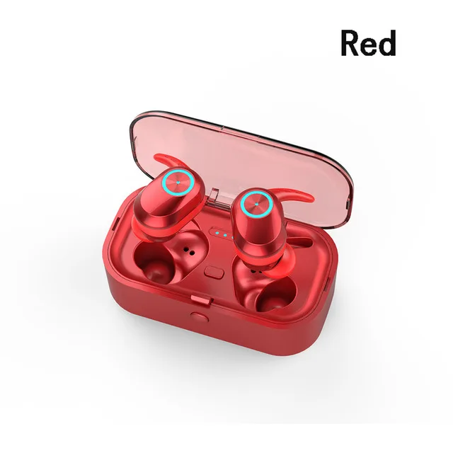 Новинка T1 Pods TWS Bluetooth наушники стерео низкая мощность беспроводные наушники мини Музыкальная гарнитура игровая гарнитура Портативная зарядка коробка - Цвет: T1 Pods red