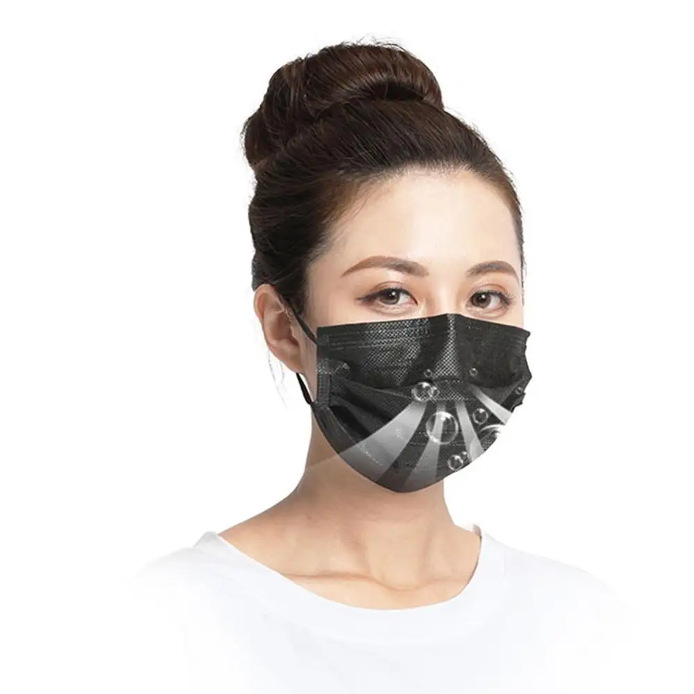 

50pcs Disposable Masks Black Blue Gray Filter Mask Adjustable 3D Breathable Comfortable Kids Adult Face Mouth Masks respirator