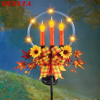 

OUFULA Solar Lawn Lights Christmas Candles Branch Lights Led Pins Garden Courtyard Outdoor Waterproof