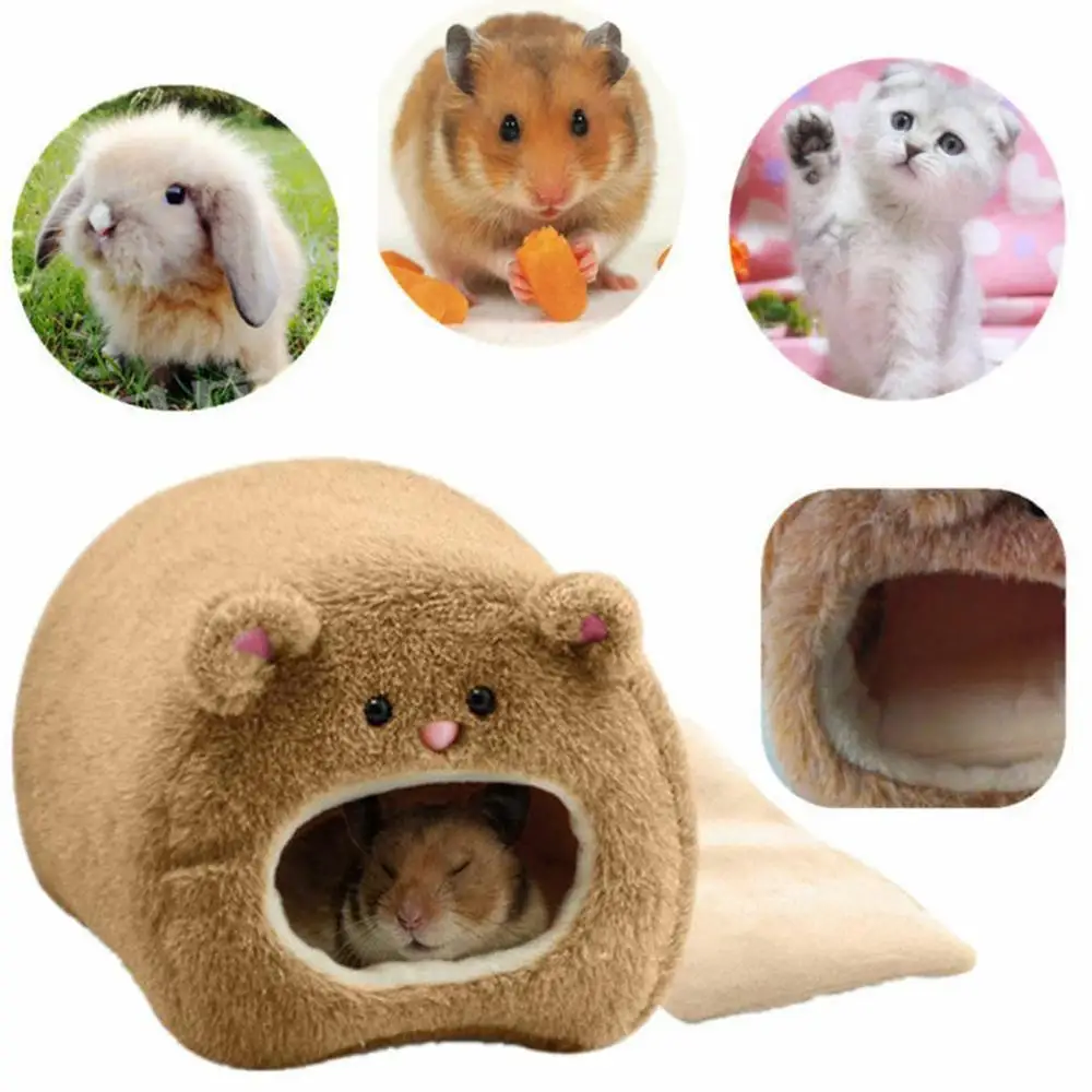 

Cute Small Animal Cages Pet Rabbit Hamster House Bed Rat Qquirrel Guinea Winter Warm Hanging Cage Hamster Nest