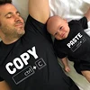 Funny Copy Paste Ctrl C Ctrl V Family Matching Tshirts Cotton Baby Bodysuits Dad T-shirt Summer Family Look Daddy and Me Outfits 2