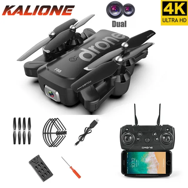 $52.77  F88 RC Drone 4K Quadrocopter with camera air selfie drones quadcopter fishing drone Gesture Follow 