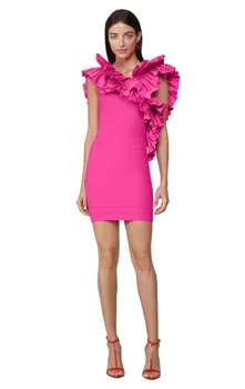 

élégant Sexy summer flounce dresses ladies tight mini party dress ladies nightclub party dress bodycon