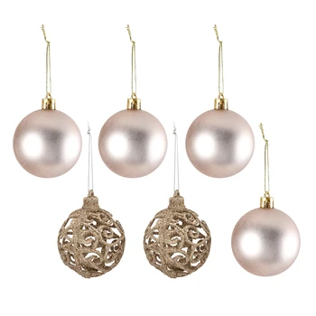 

6Pcs Christmas Tree Hanging Balls Decorative Balls Adornment for Home Mall