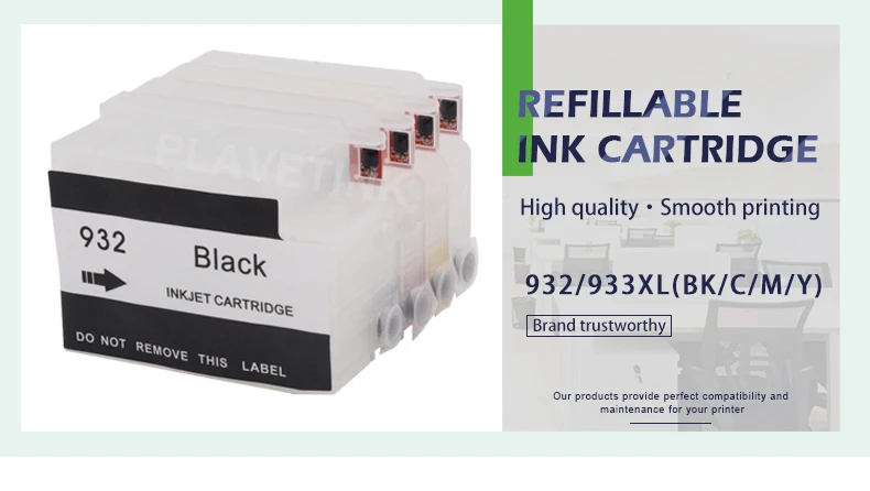 Plavetink 4 цвета для hp 932 933 XL hp 932 пополнения чернил чернильные картриджи для принтера для hp Officejet 6100 6600 6700 7110 7610 принтер