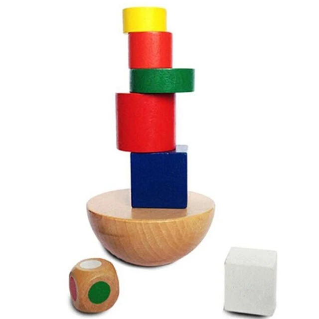 1Set Wooden Hammering Ball Hammer Box Children Fun Playing Hamster Game Toy Early Learning Educational Toys Balancing Game