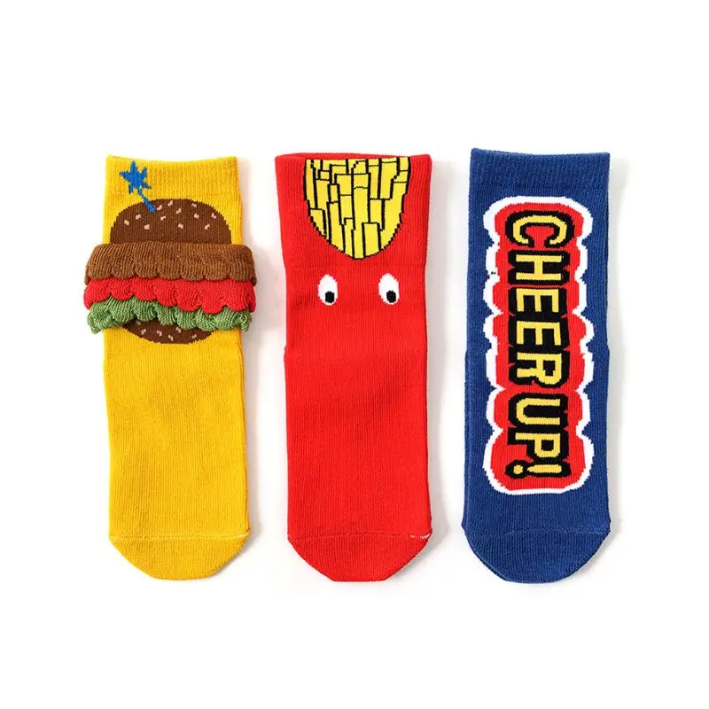 M 3Pair/Set Kids Children Autumn Winter Soft Cotton Socks Cute Cartoon Pattern Ankle Length Sock Supplies - Цвет: M