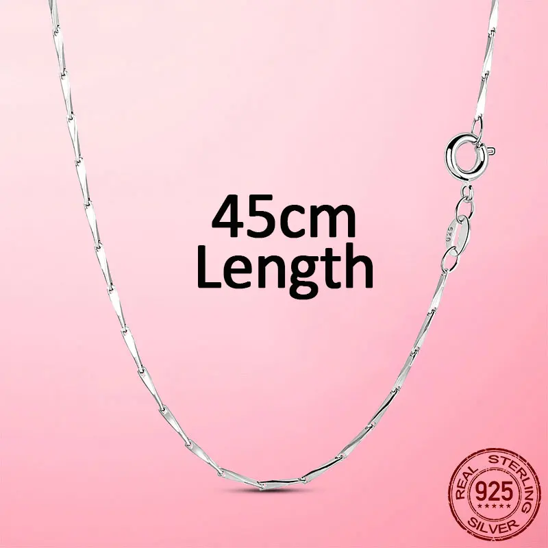 HOT Sale Women Classic Cable Chain Necklace Rose Gold Color Necklace Chain 925 Silver Jewelry Jewellery Making Gift wedding bands