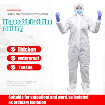 

Adult disposable isolation suit dustproof civil hooded 4 piece suit Waterproof Protective Coverall Spray Painting Suit cloth