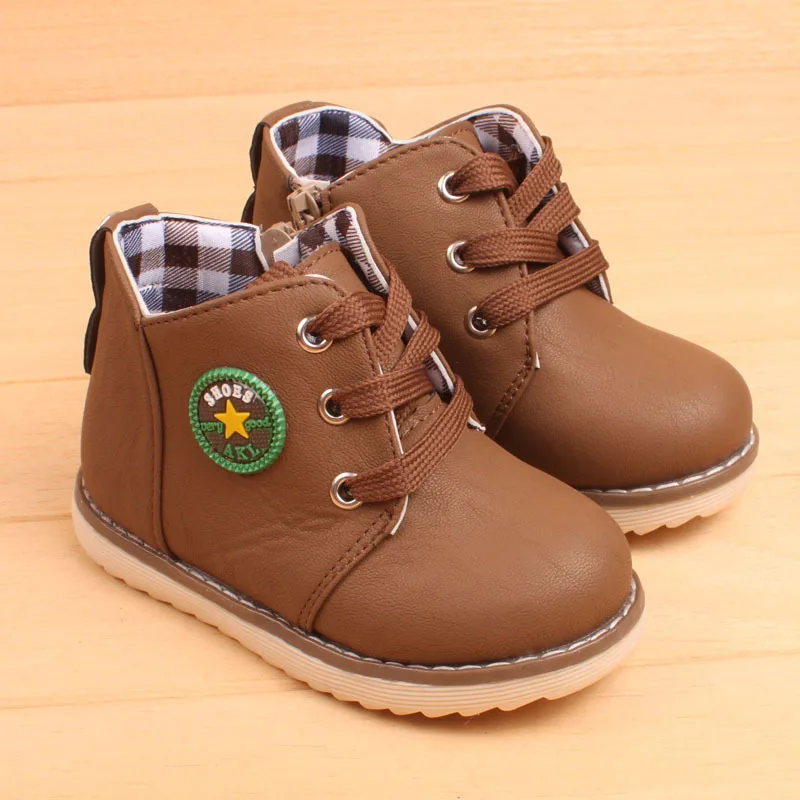Популярные модели; модные ботинки; классические детские ботинки; сезон осень-зима; теплые зимние ботинки для мальчиков и девочек; size21-30
