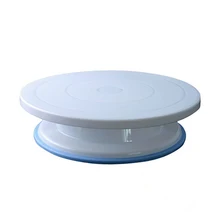 Baking Tools Non-slip Edge Cake Turntables Household DIY Silk Fower Plastic Baking Turntable Easy to Operate