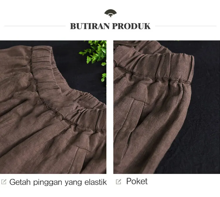 Seluar kasual berkaki lebar wanita